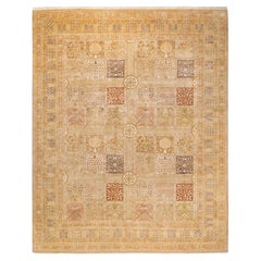 One of a Kind Hand Knotted Traditional Oriental Mogul Ivory Area Rug