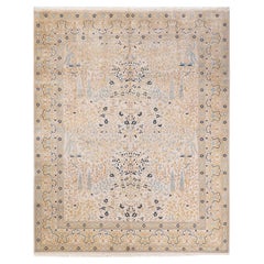 Tapis traditionnel oriental Mogul Ivory, unique en son genre, nou  la main.