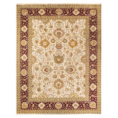 Tapis traditionnel oriental Mogul Ivory, unique en son genre, nou  la main.