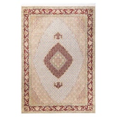 Tapis traditionnel oriental Mogul Ivory, unique en son genre, nou  la main.