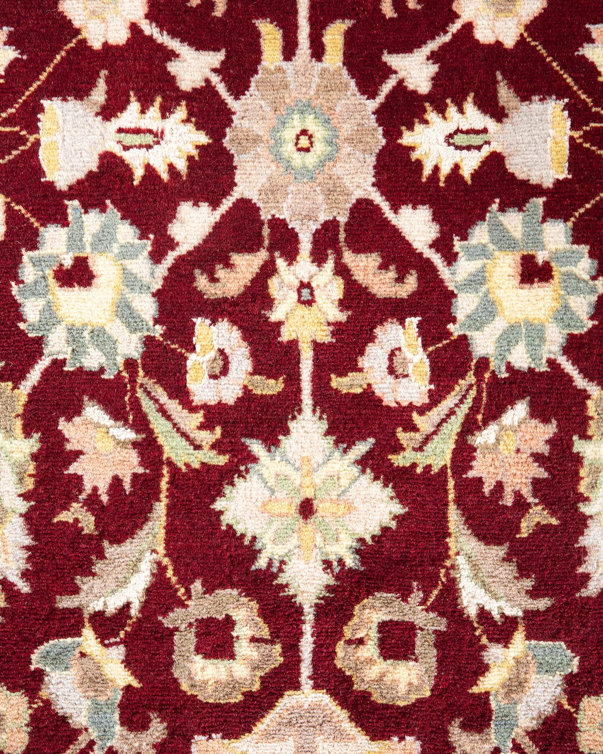 Einzigartiger, handgeknpfter, traditioneller Orientalischer Mogul-Teppich in Orange (Pakistanisch) im Angebot