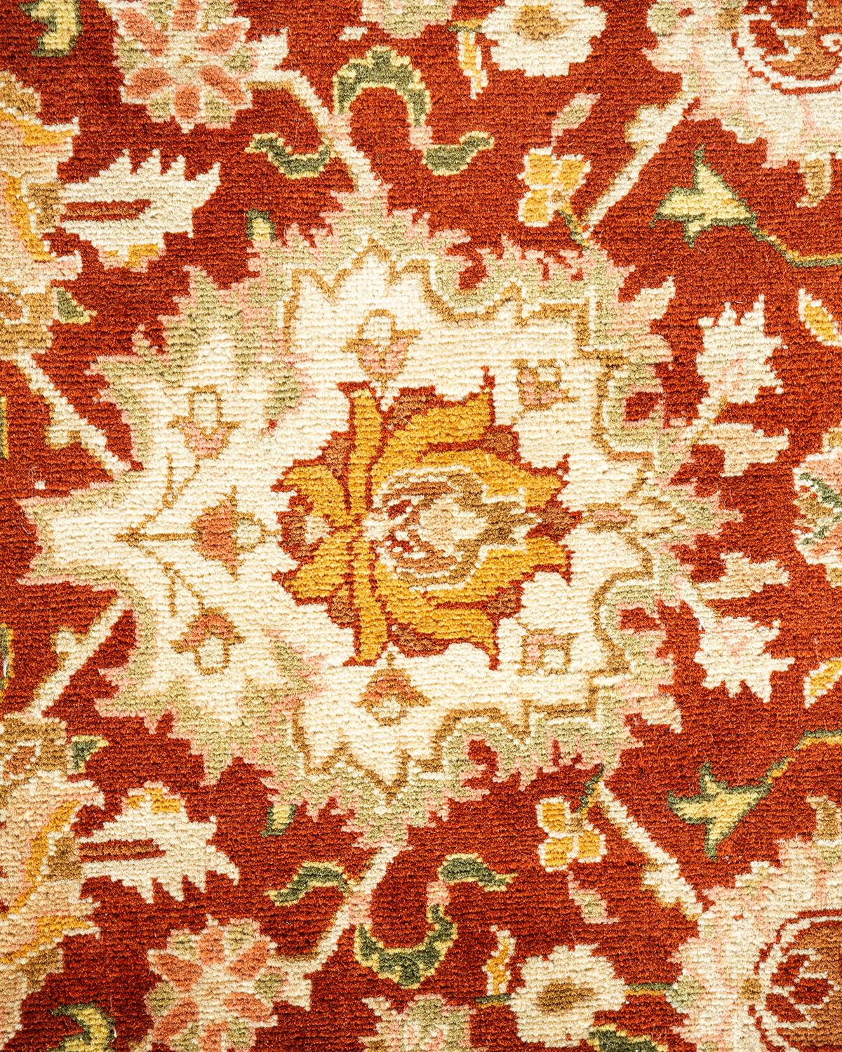 Pakistanais Tapis traditionnel oriental Mogul orange, unique en son genre, nou  la main. en vente