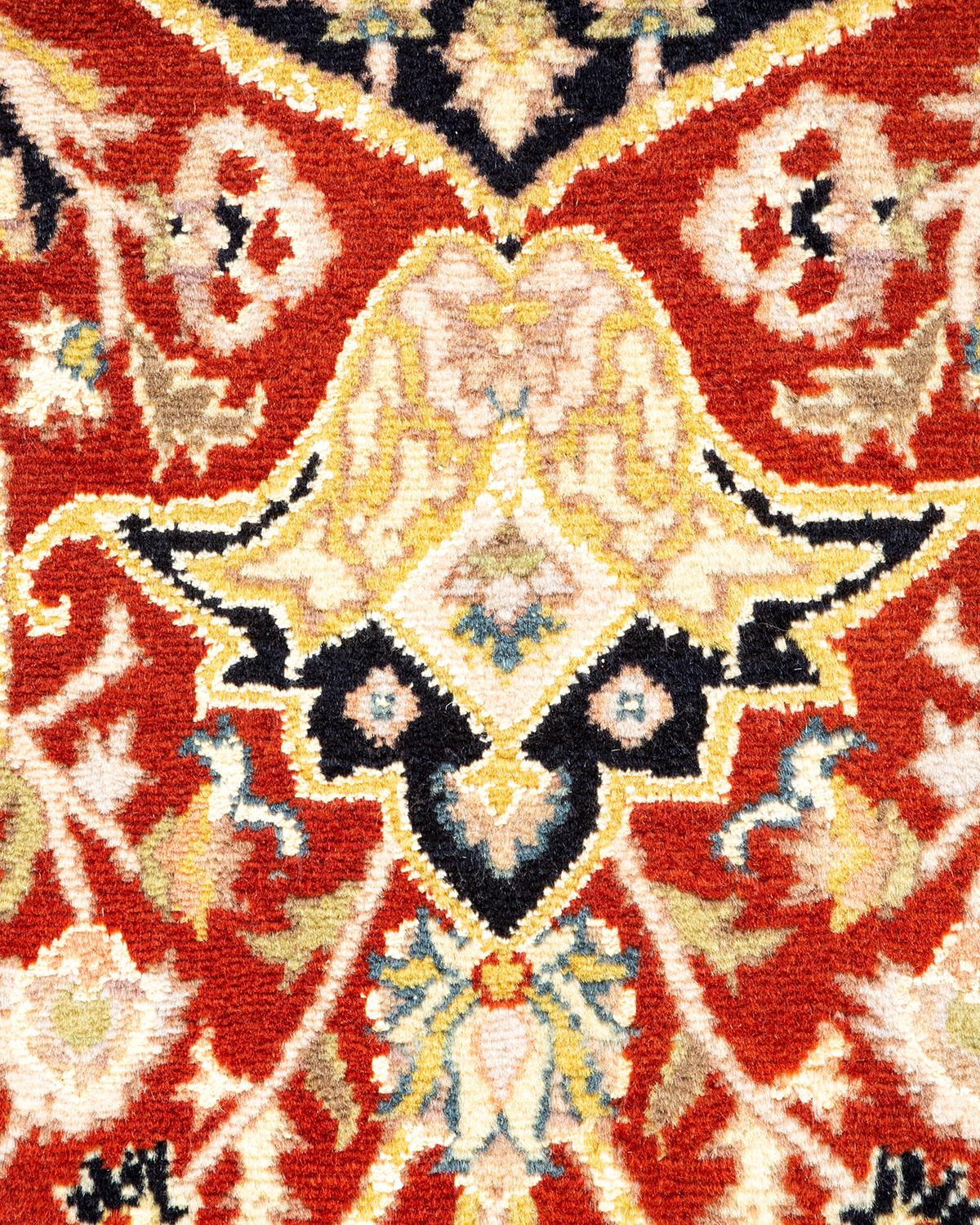 Pakistanais Tapis traditionnel oriental Mogul orange, unique en son genre, nou  la main. en vente