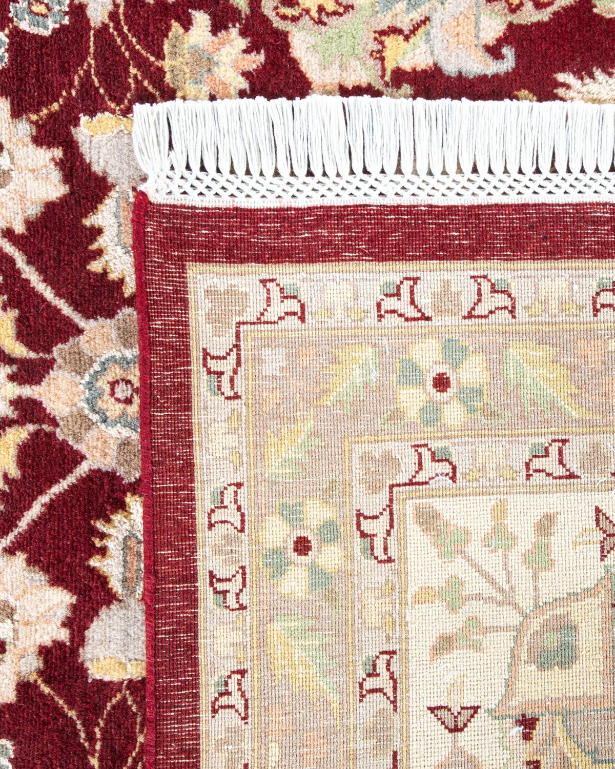 Einzigartiger, handgeknpfter, traditioneller Orientalischer Mogul-Teppich in Orange (21. Jahrhundert und zeitgenössisch) im Angebot