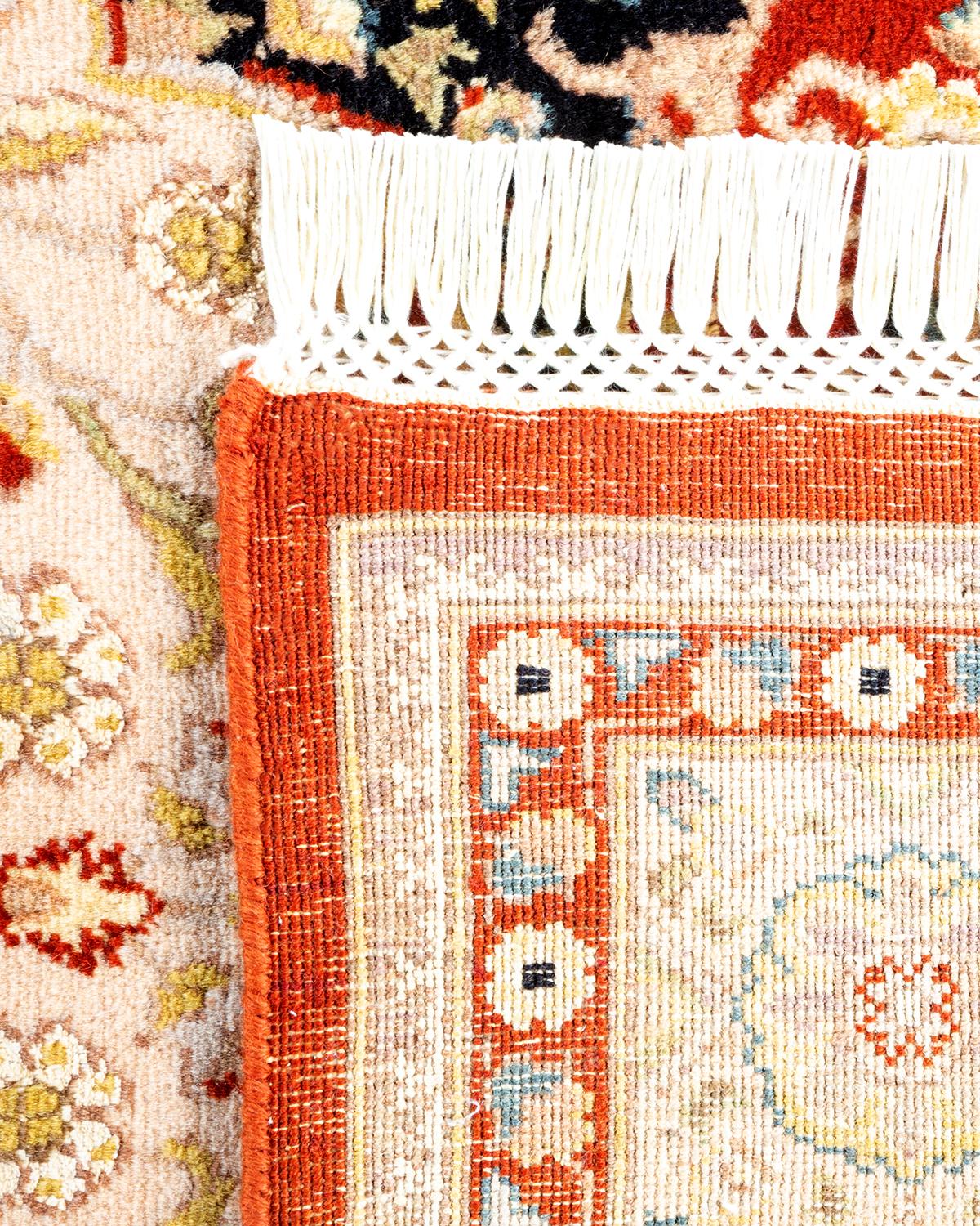 XXIe siècle et contemporain Tapis traditionnel oriental Mogul orange, unique en son genre, nou  la main. en vente