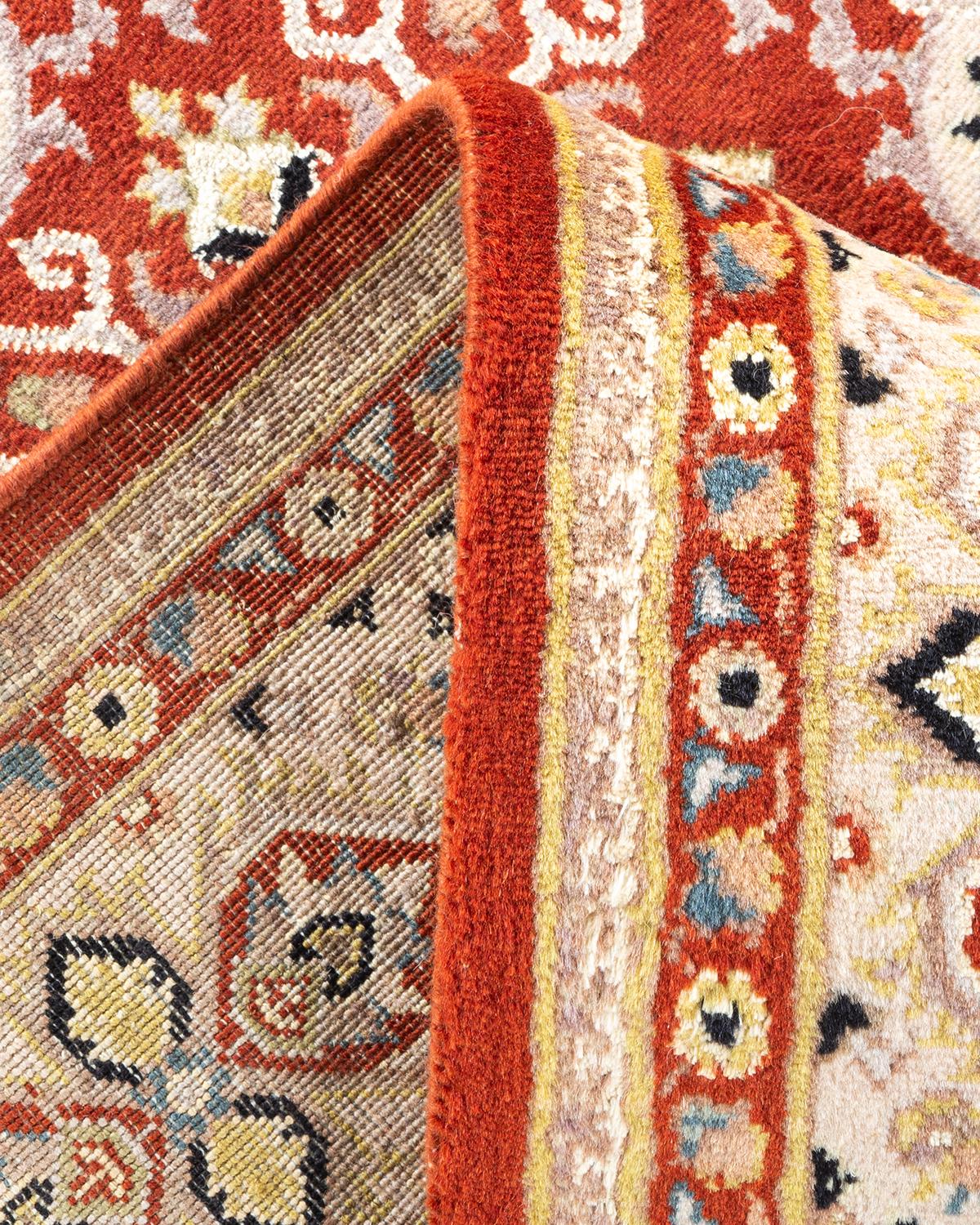 Laine Tapis traditionnel oriental Mogul orange, unique en son genre, nou  la main. en vente