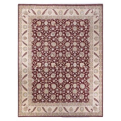 Tapis traditionnel oriental Mogul orange, unique en son genre, nou  la main.