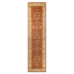 Einzigartige handgeknpfte traditionelle Oriental Mogul Orange Lufer Bereich Teppich