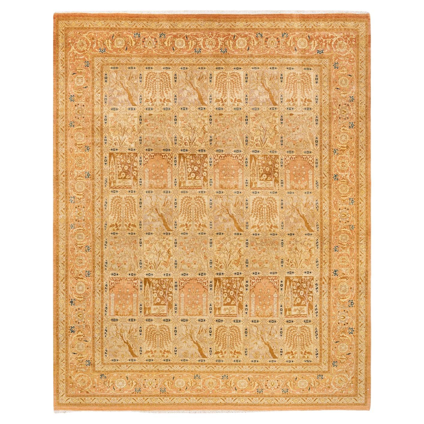 One-Of-A-Kind Hand Knotted Traditional Oriental Mogul Pink Area Rug