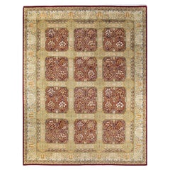 One of a Kind Hand Knotted Traditional Oriental Mogul Pink Area Rug
