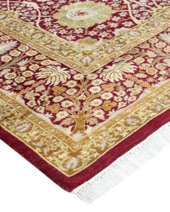 One of a Kind Hand Knotted Traditional Oriental Mogul Purple Area Rug