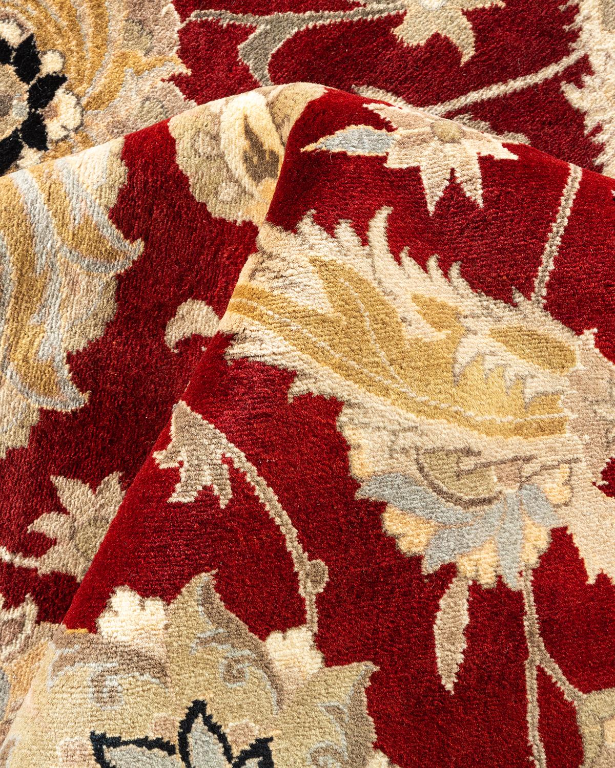 Tapis Mogul Re traditionnel oriental unique noué à la main, unique en son genre en vente 1