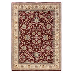 One-of-a-Kind Hand Knotted Traditional Oriental Mogul Re Area Rug