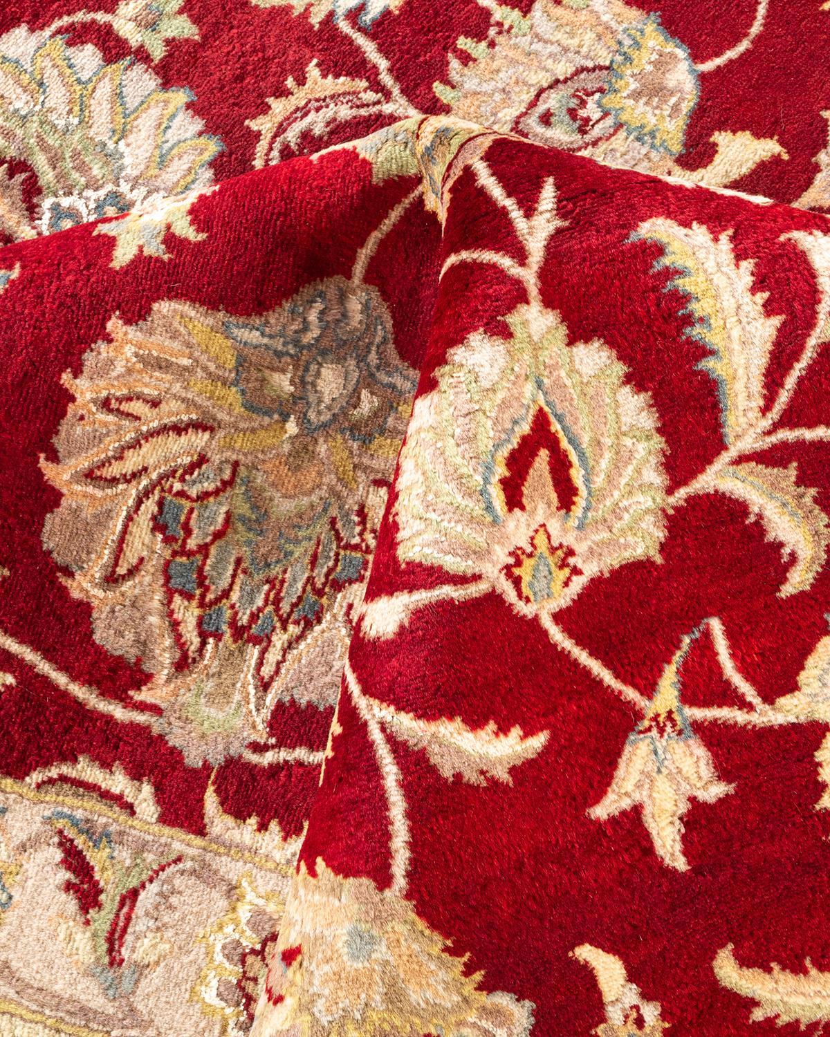 Tapis Mogul Re traditionnel oriental unique noué à la main, unique en son genre en vente 1