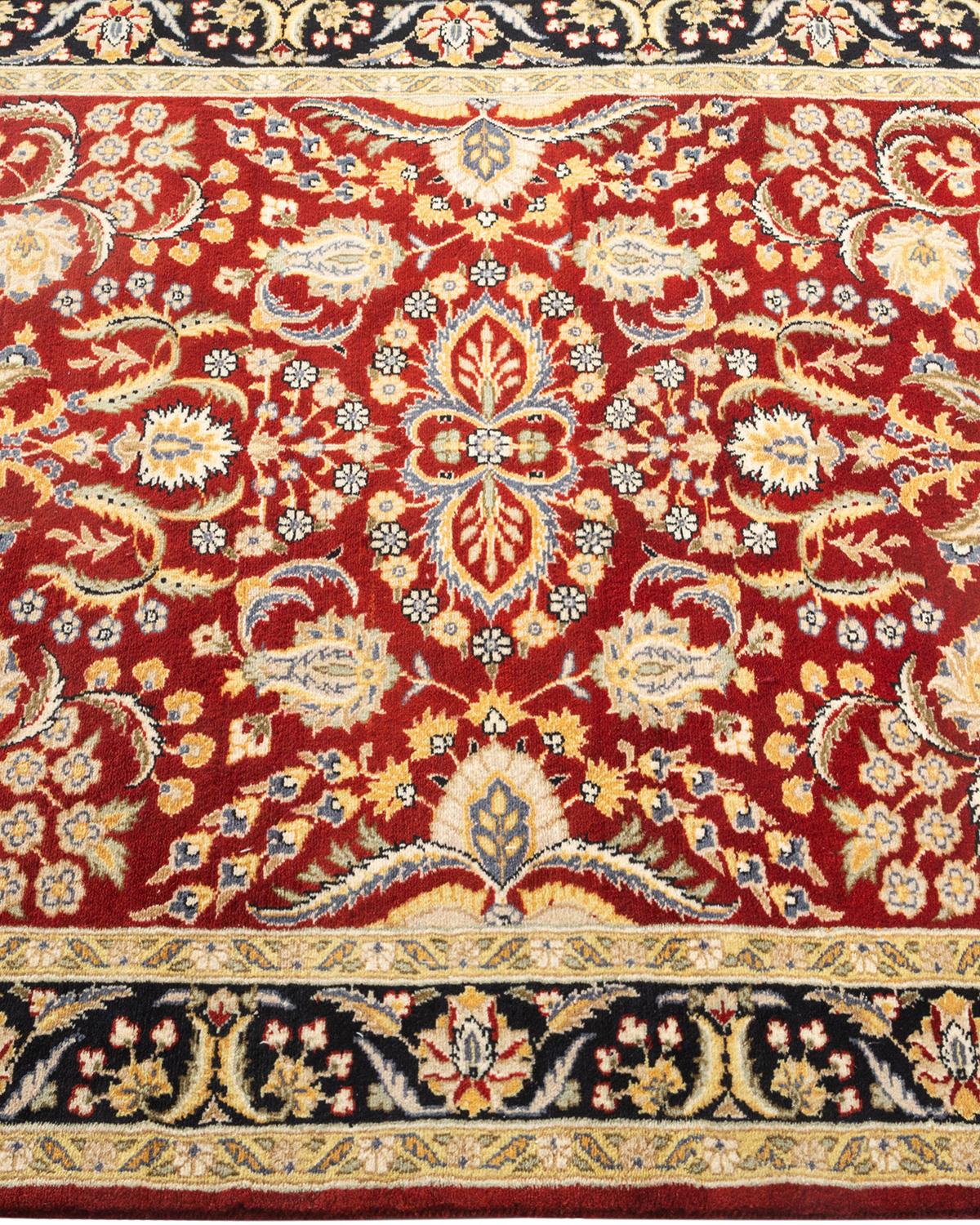 Tappeto tradizionale orientale Mogul rosso, unico nel suo genere, annodato a mano In condizioni Nuovo in vendita a Norwalk, CT