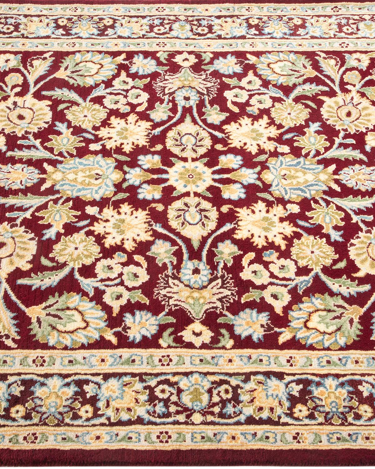 Handgeknüpfter traditioneller orientalischer Mogul-Roter Teppich, handgeknüpft, Unikat im Zustand „Neu“ im Angebot in Norwalk, CT
