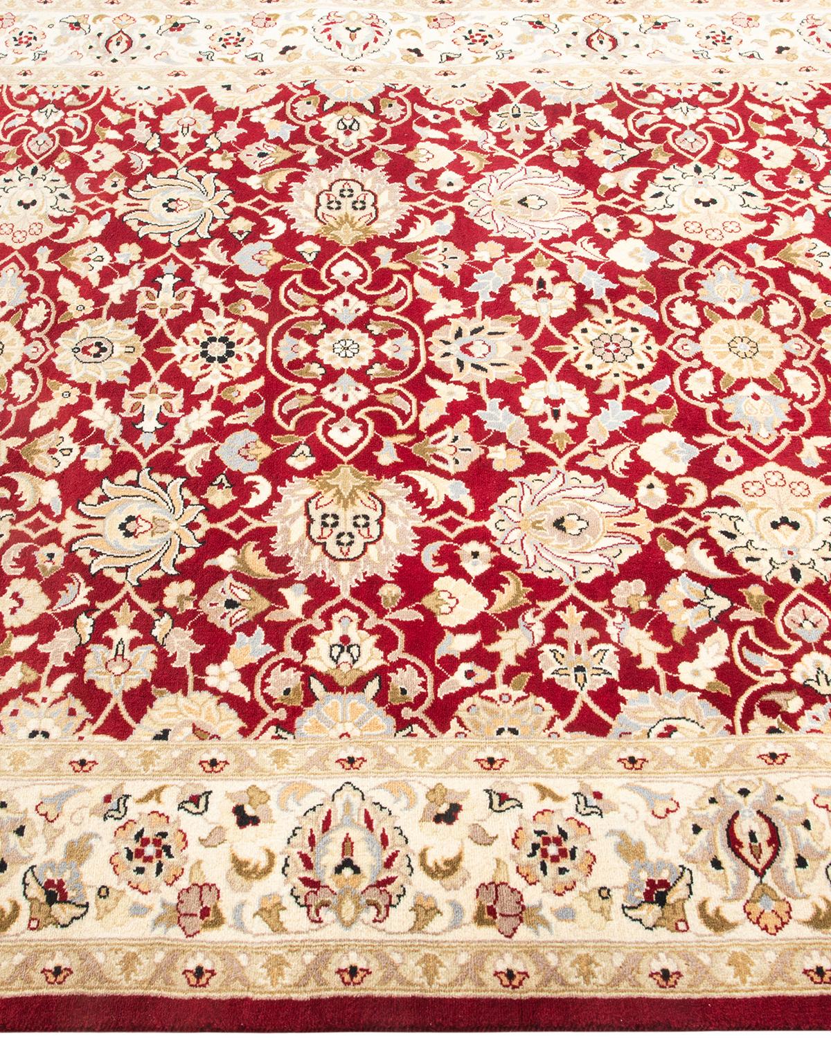 Handgeknüpfter traditioneller orientalischer Mogul-Roter Teppich, handgeknüpft, Unikat im Zustand „Neu“ im Angebot in Norwalk, CT