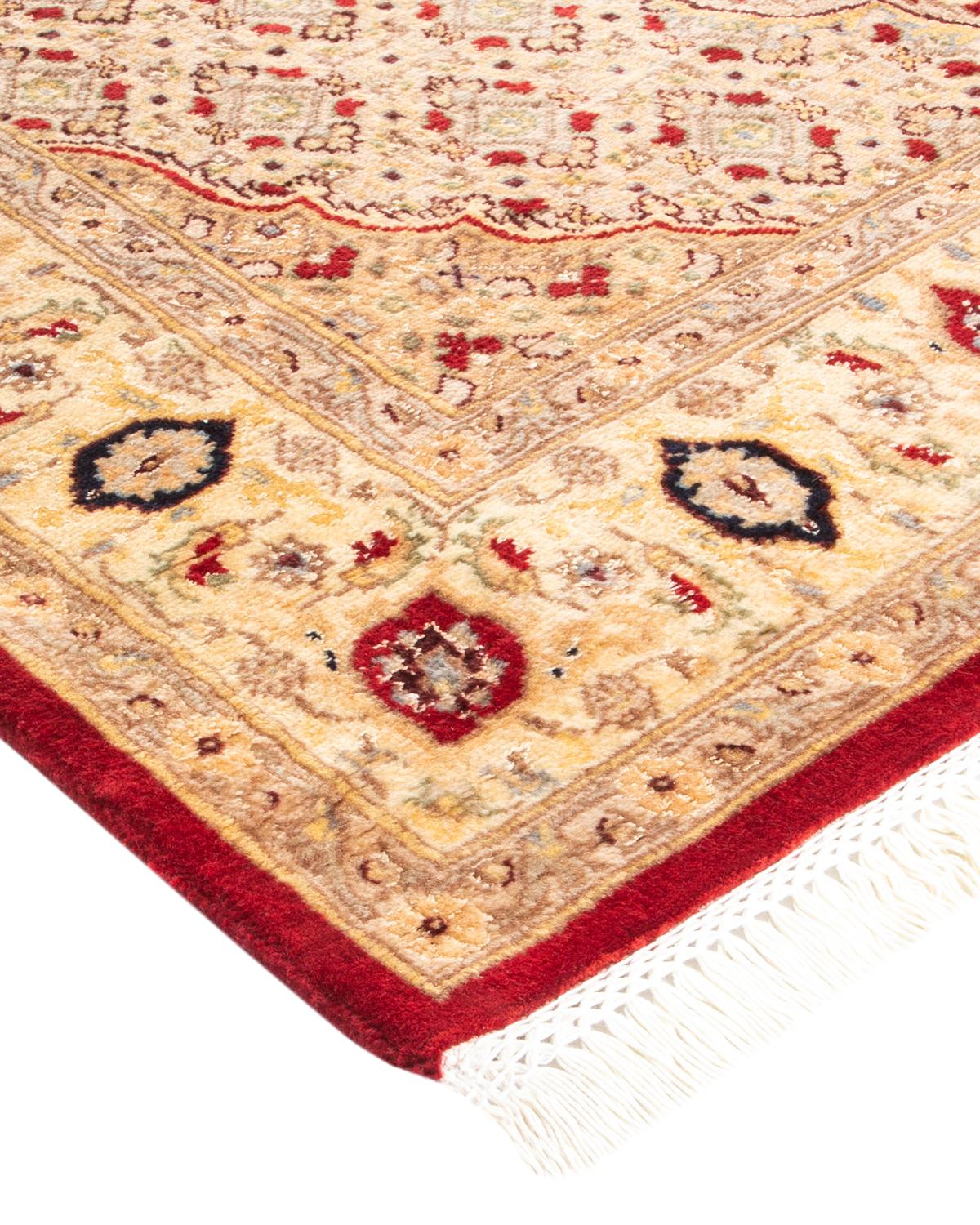 With understated palettes and allover designs, the rugs in the Mogul Collection will bring timeless sophistication to any room. Influenced by a spectrum of Turkish, Indian, and Persian designs, the artisans who handweave these wool rugs imbue