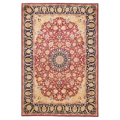 Einzigartiger handgeknüpfter traditioneller Orientteppich Mogul Red Area Rug