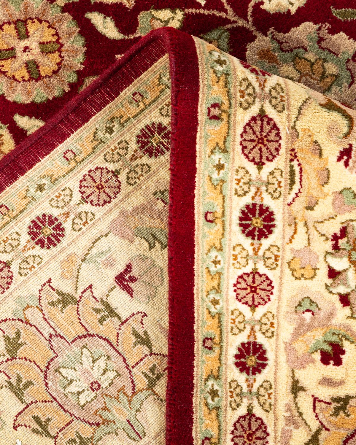Handgeknüpfter traditioneller orientalischer Mogul-Roter Teppich, handgeknüpft, Unikat (Wolle) im Angebot