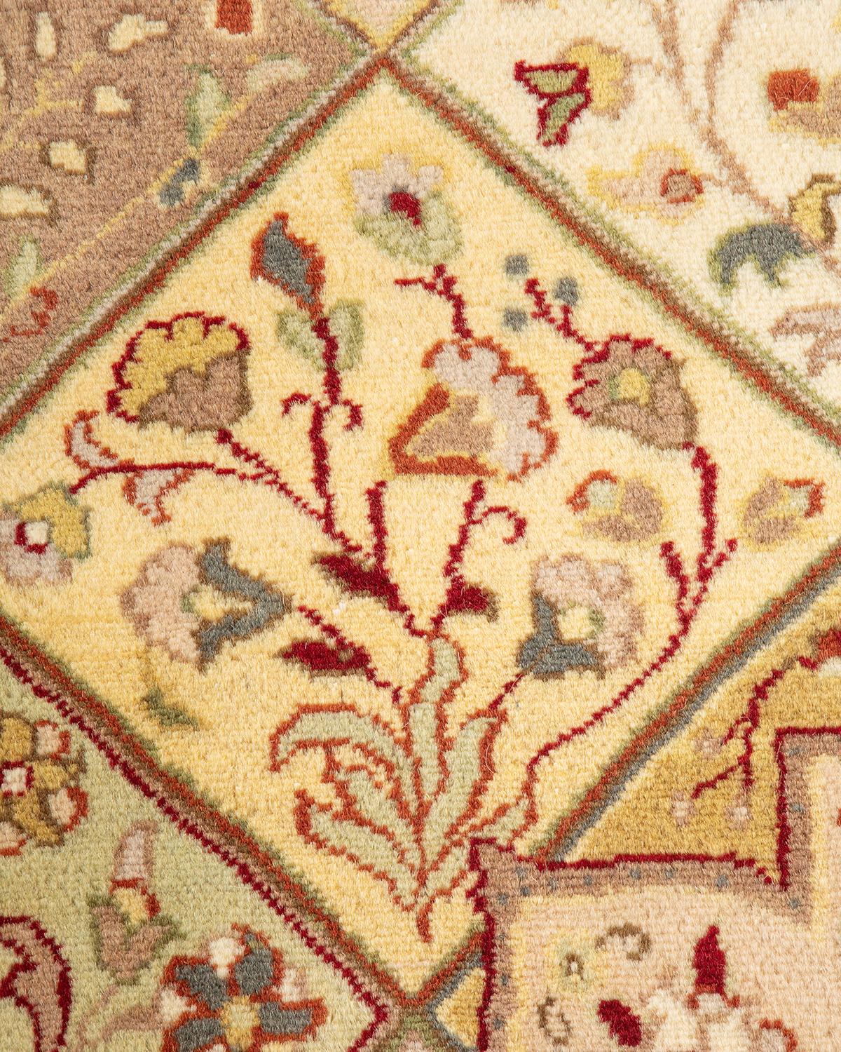 Handgeknüpfter, traditioneller, orientalischer Mogul-Roter Teppich, Unikat (Pakistanisch) im Angebot