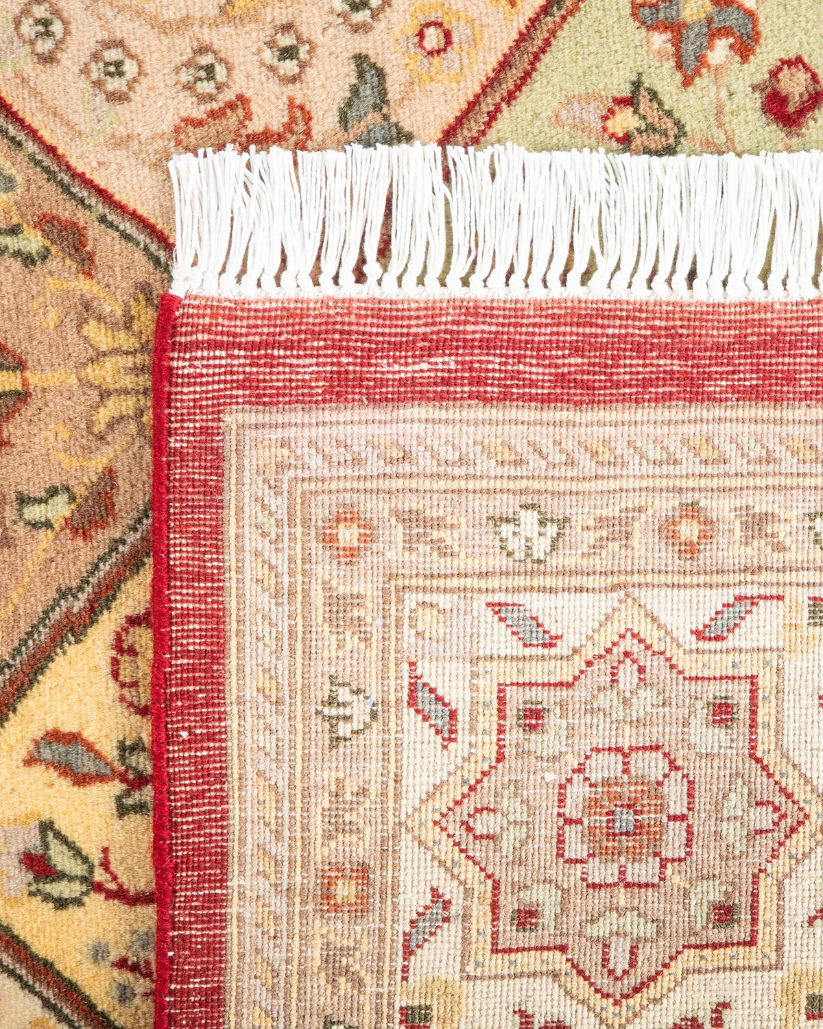Handgeknüpfter, traditioneller, orientalischer Mogul-Roter Teppich, Unikat (21. Jahrhundert und zeitgenössisch) im Angebot