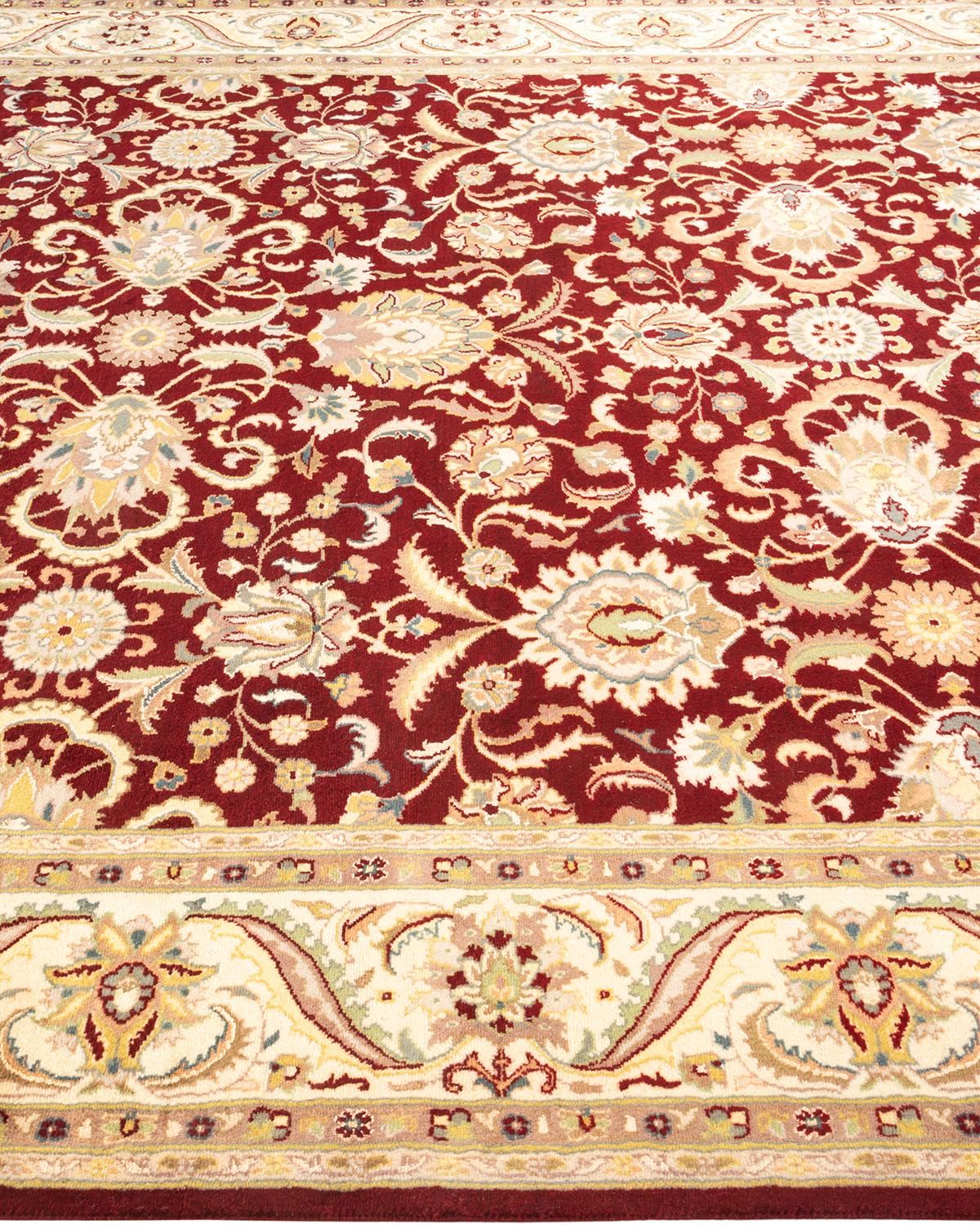 Handgeknüpfter traditioneller orientalischer Mogul-Roter Teppich, handgeknüpft, Unikat im Zustand „Neu“ im Angebot in Norwalk, CT