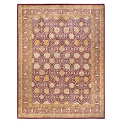 One-Of-A-Kind Hand Knotted Traditional Oriental Mogul Red Area Rug