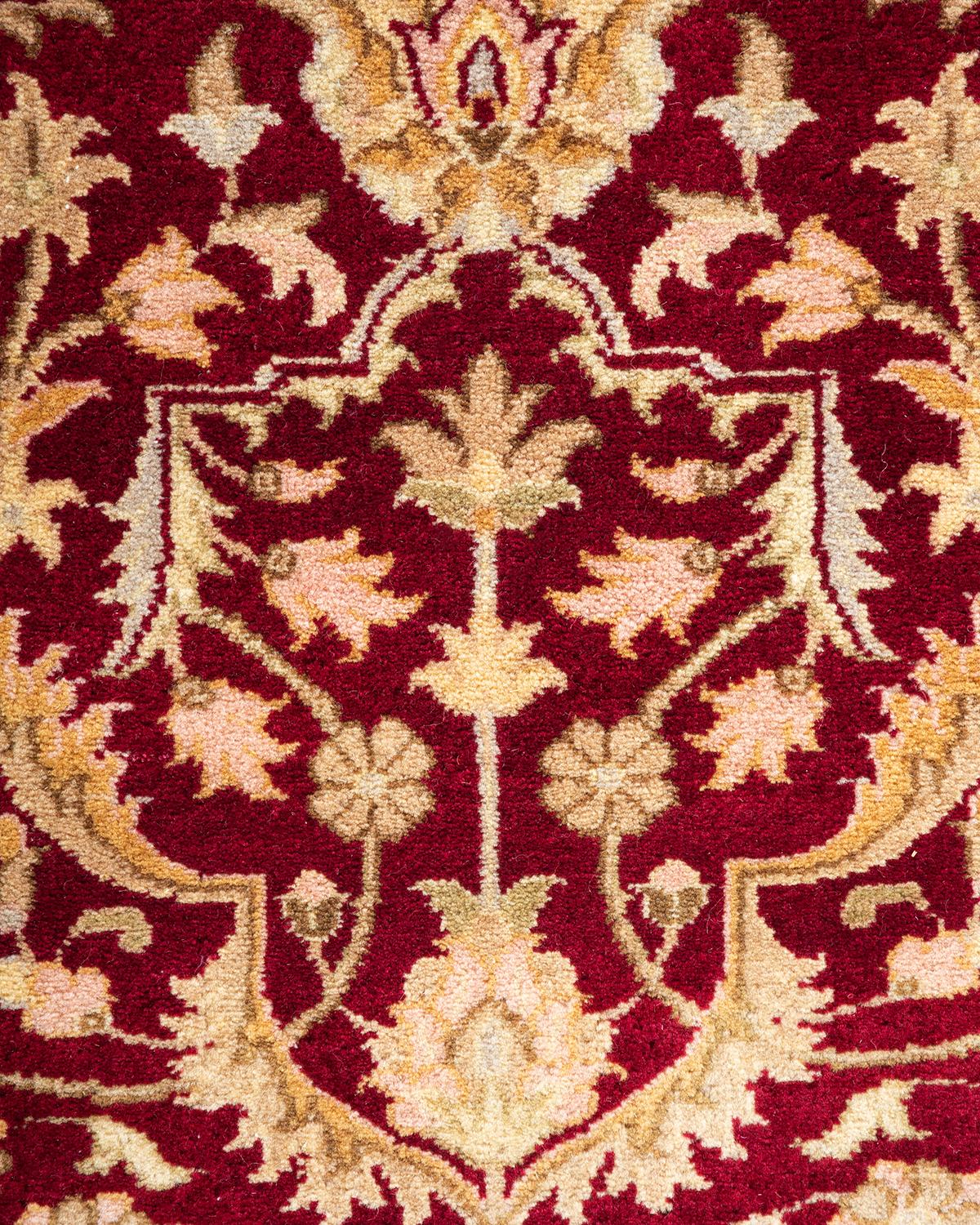 Alfombra única anudada a mano tradicional oriental Mogul roja Pakistaní en venta