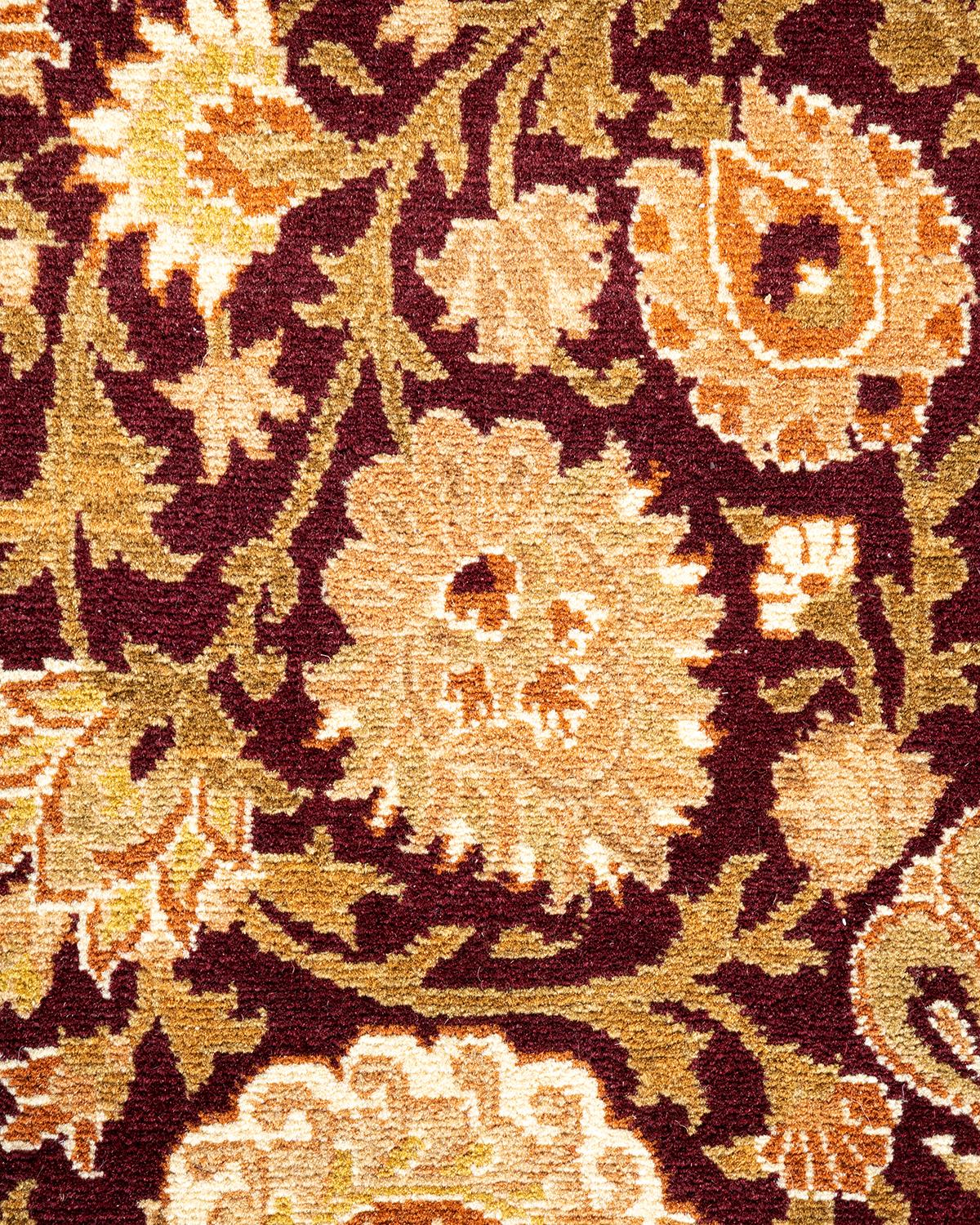 Handgeknpfter traditioneller orientalischer Mogul-Teppich in Rot, Unikat (Pakistanisch) im Angebot