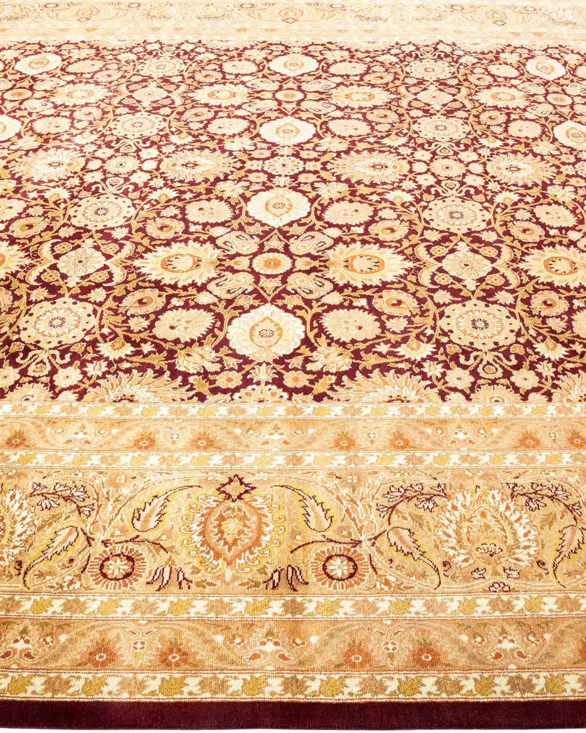 Handgeknpfter traditioneller orientalischer Mogul-Teppich in Rot, Unikat im Zustand „Neu“ im Angebot in Norwalk, CT