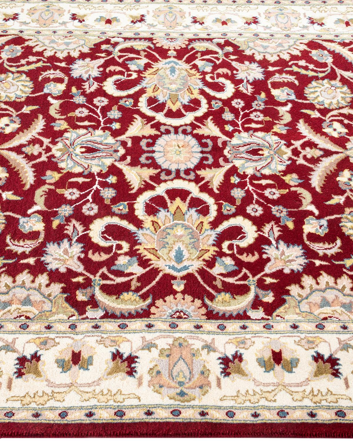 Handgeknpfter traditioneller orientalischer Mogul-Teppich in Rot, Unikat im Zustand „Neu“ im Angebot in Norwalk, CT