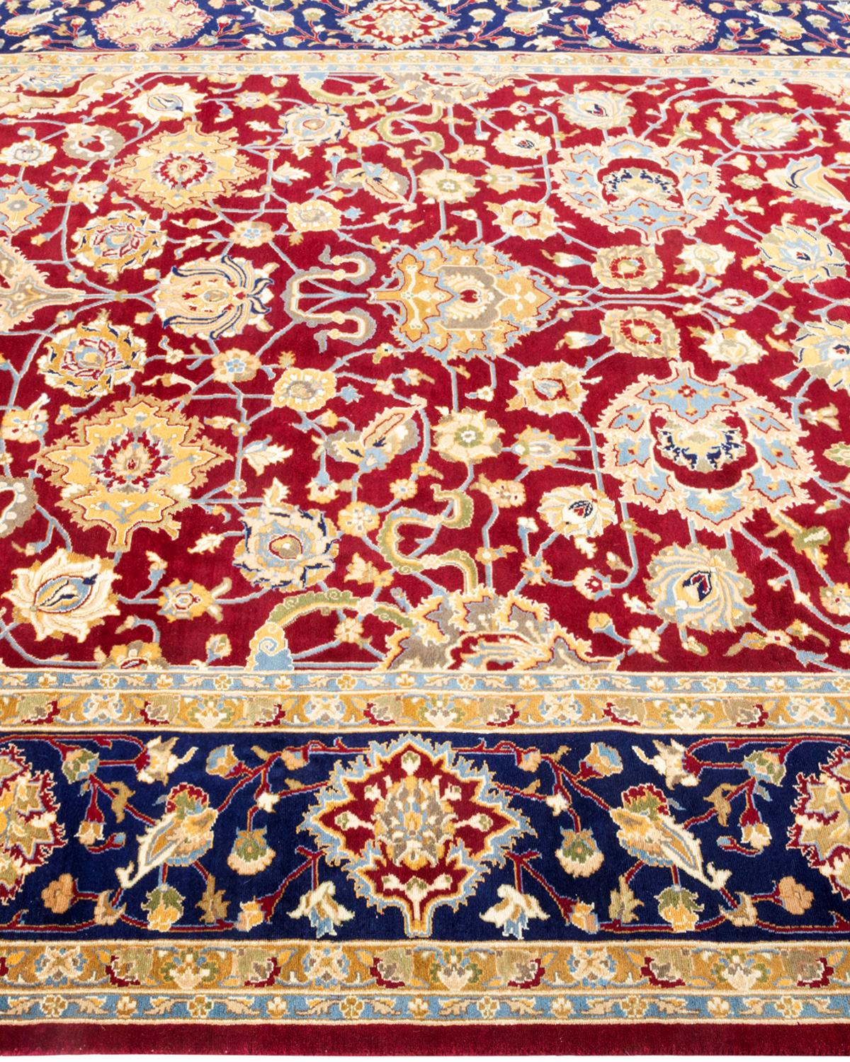 Handgeknpfter traditioneller orientalischer Mogul-Teppich in Rot, Unikat im Zustand „Neu“ im Angebot in Norwalk, CT