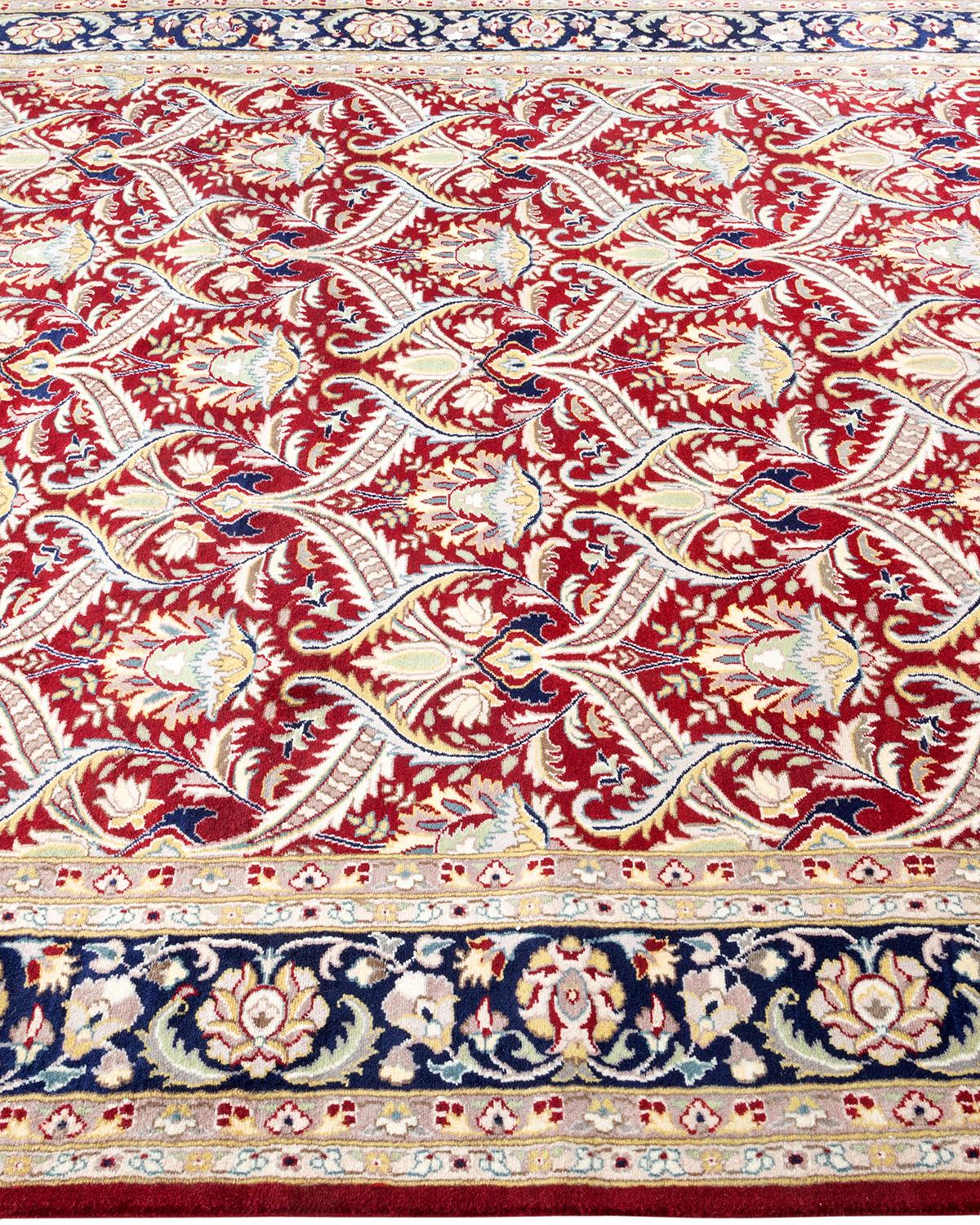 Handgeknpfter traditioneller orientalischer Mogul-Teppich in Rot, Unikat im Zustand „Neu“ im Angebot in Norwalk, CT