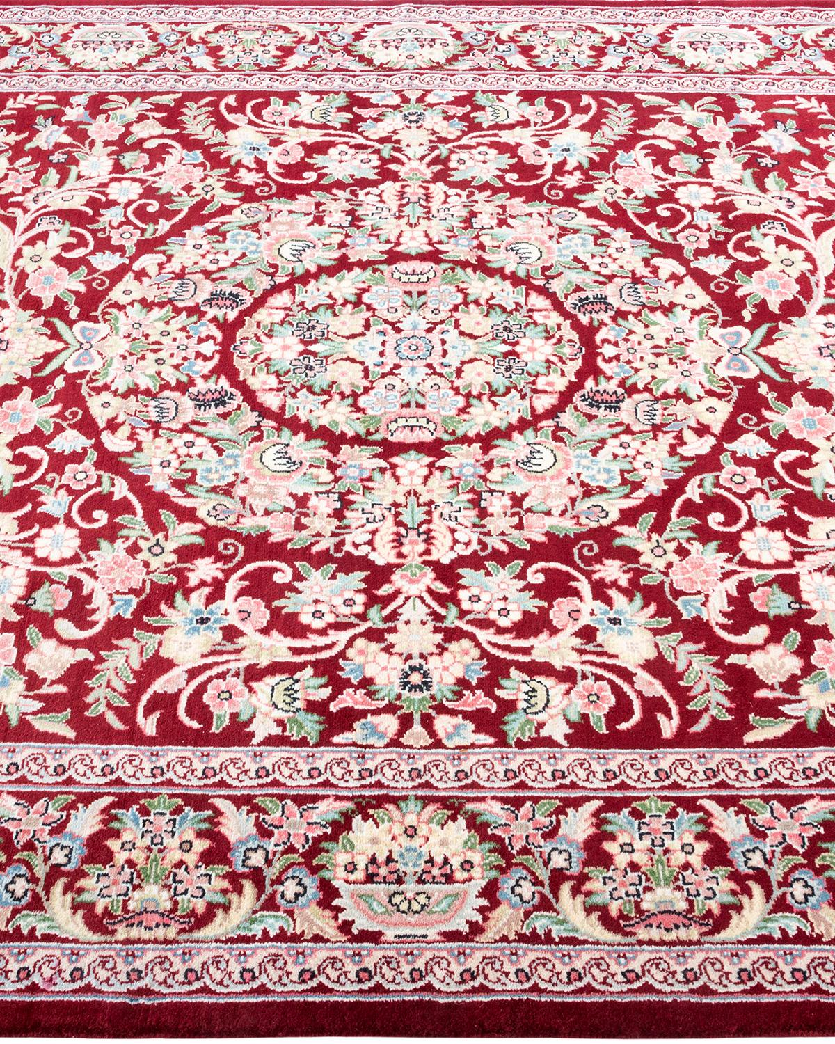 Handgeknpfter traditioneller orientalischer Mogul-Teppich in Rot, Unikat im Zustand „Neu“ im Angebot in Norwalk, CT