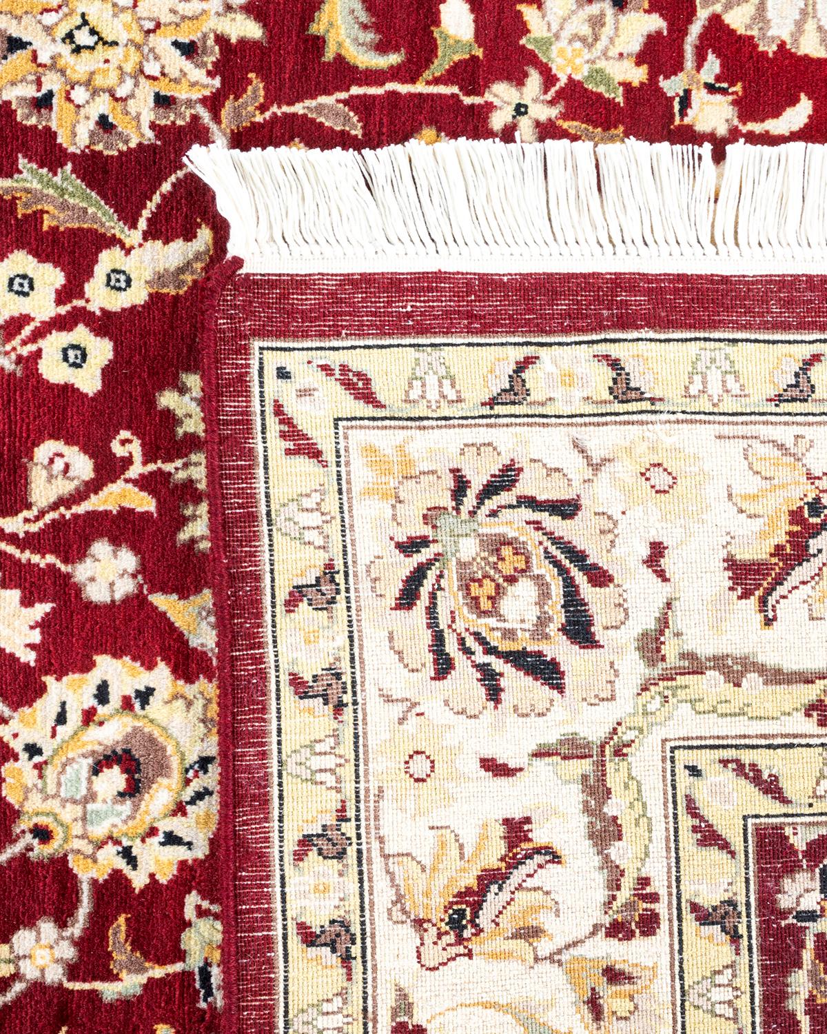 Handgeknpfter traditioneller orientalischer Mogul-Teppich in Rot, Unikat (21. Jahrhundert und zeitgenössisch) im Angebot