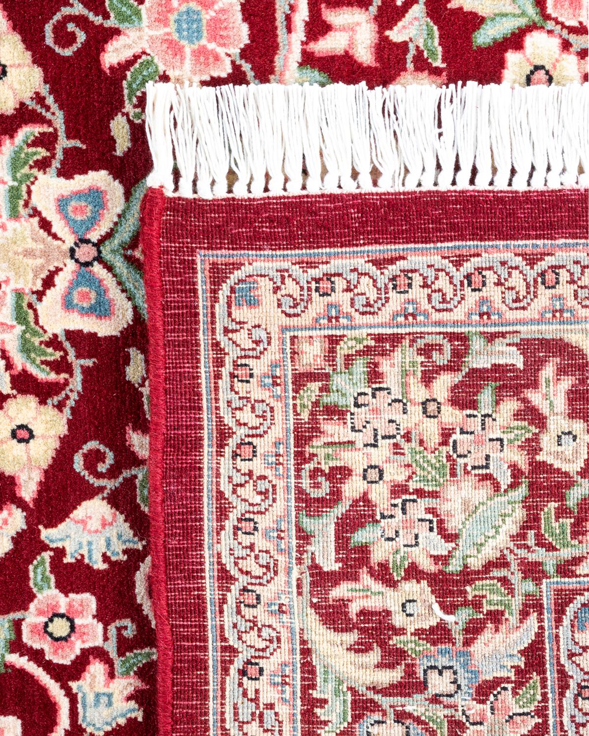 Handgeknpfter traditioneller orientalischer Mogul-Teppich in Rot, Unikat (21. Jahrhundert und zeitgenössisch) im Angebot