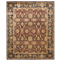 One-of-a-kind Hand Knotted Traditional Oriental Mogul Red Area Rug