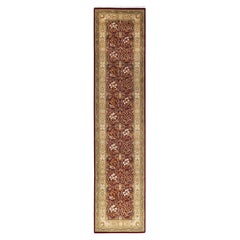 Unique en son genre, nou  la main, le tapis traditionnel Oriental Mogul Red Runner Area Rug