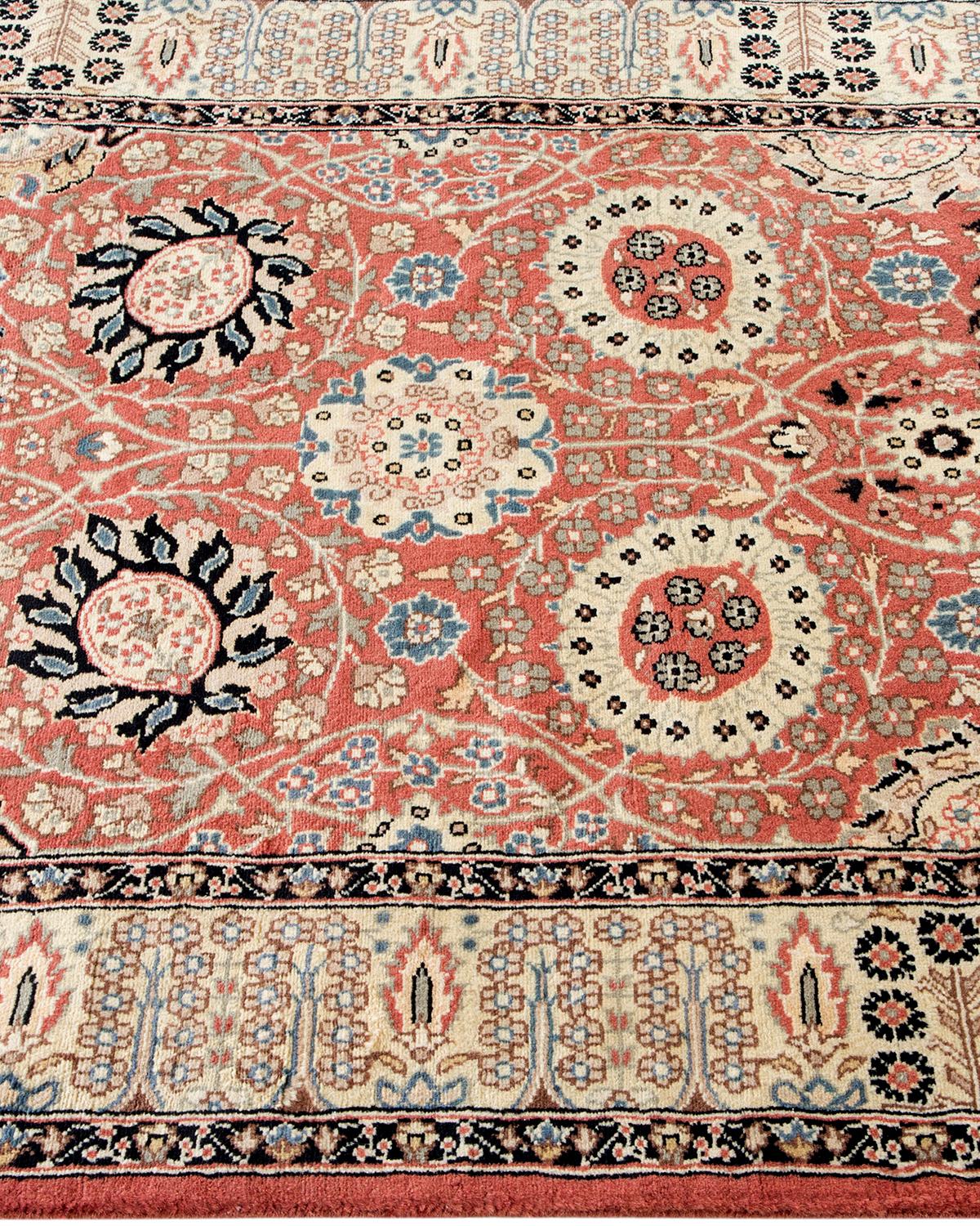 One of a Kind Hand Knotted Traditional Oriental Pink Runner In New Condition For Sale In Norwalk, CT