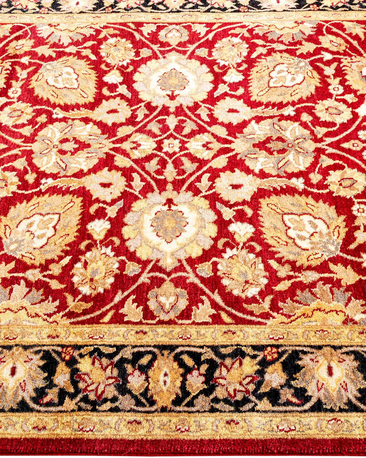 One of a Kind Hand Knotted Traditional Oriental Red Area Rug In New Condition For Sale In Norwalk, CT