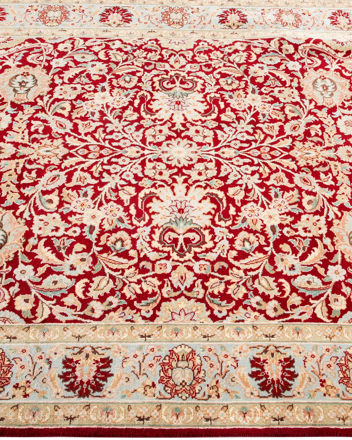 Tapis traditionnel oriental rouge, noué à la main, unique en son genre Neuf - En vente à Norwalk, CT