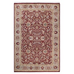 One of a Kind Hand Knotted Traditional Oriental Red Area Rug