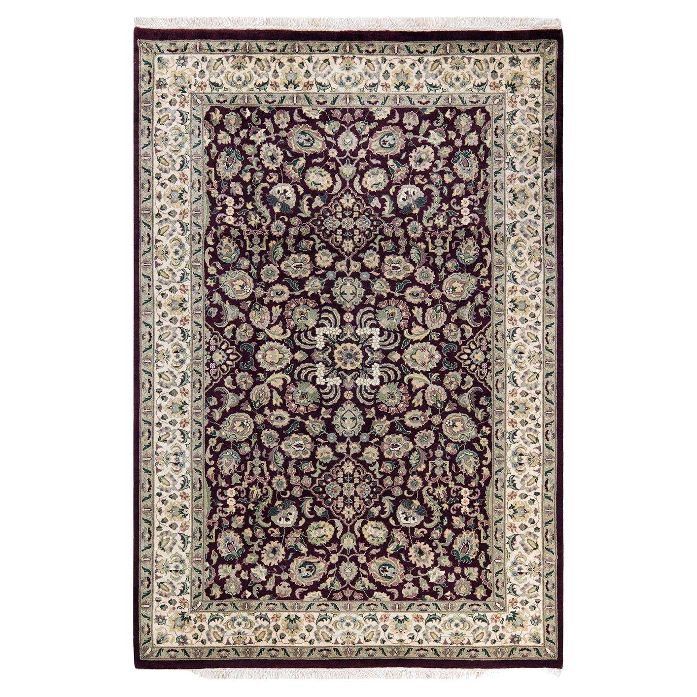 One of a Kind Hand Knotted Traditional Oriental Red Area Rug