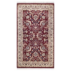 One of a Kind Hand Knotted Traditional Oriental Red Area Rug