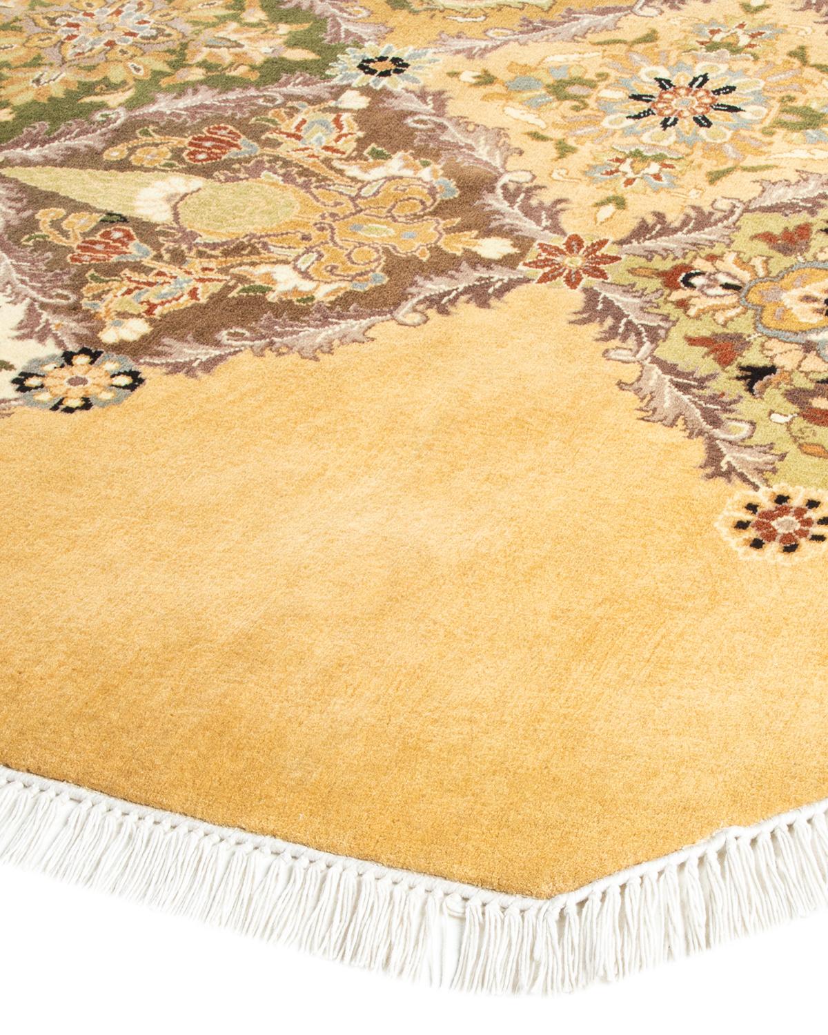 With understated palettes and allover designs, the rugs in the Mogul Collection will bring timeless sophistication to any room. Influenced by a spectrum of Turkish, Indian, and Persian designs, the artisans who handweave these wool rugs imbue
