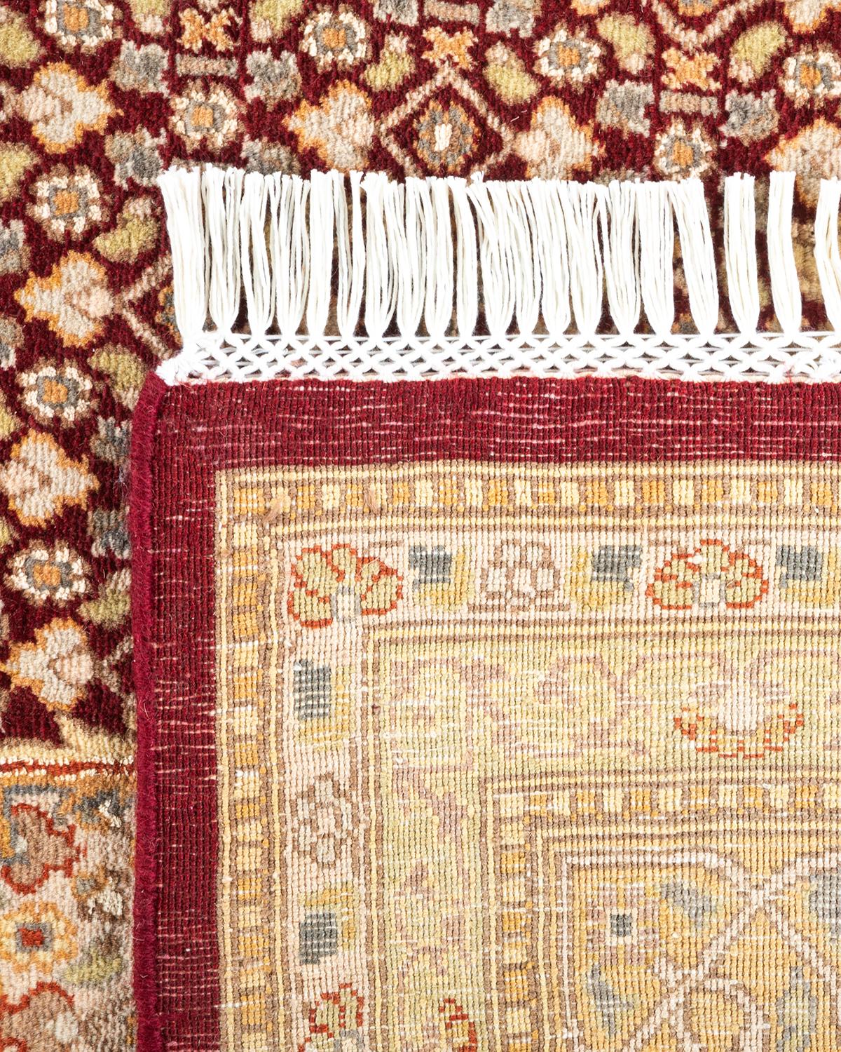 Einzigartiger handgeknüpfter traditioneller Stammes-Teppich Mogul Rot (21. Jahrhundert und zeitgenössisch) im Angebot