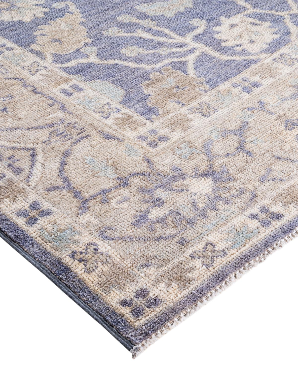 Originating centuries ago in what is now Turkey, Oushak rugs have long been sought after for their intricate patterns, lush yet subtle colors, and soft luster. These rugs continue that tradition. Hand-knotted of wool by skilled artisans, they will