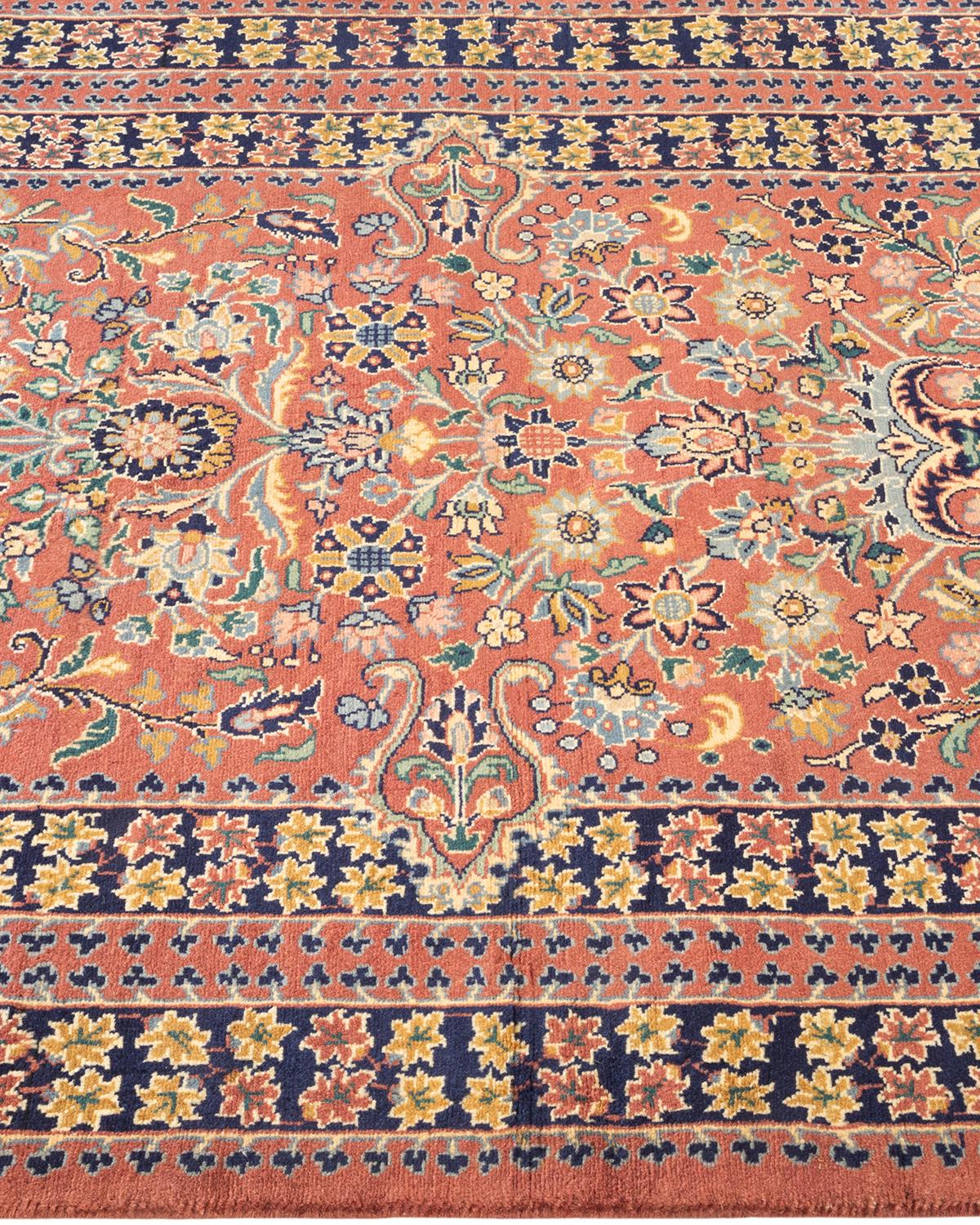 One-Of-A-Kind Hand Knotted Trad'l, Oriental Mogul Brown Area Rug In New Condition In Norwalk, CT