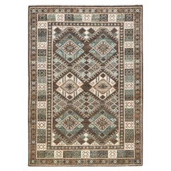 One-of-a-Kind Hand Knotted Tribal Eclectic Gray Area Rug